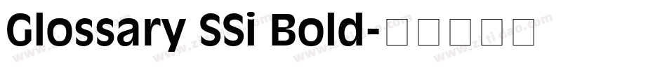 Glossary SSi Bold字体转换